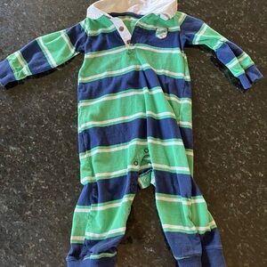 Striped Kids One Piece by Unknown Brand - Green and Blue